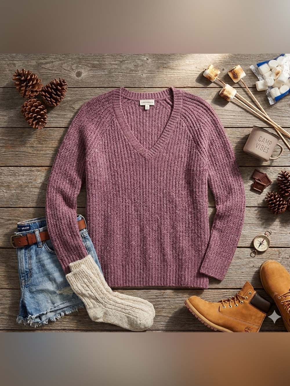 Lucky Brand • V-Neck Sweater • Super Soft • Size Small